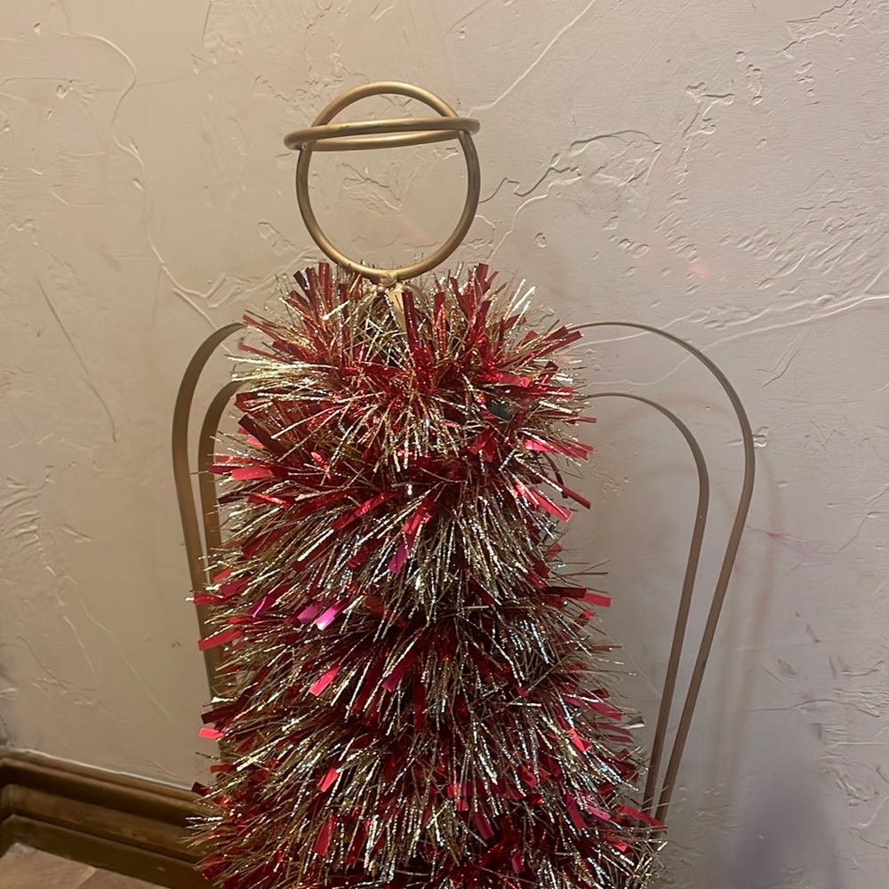 Vintage Handmade pink Angel Lit tinsel Christmas Tree - Picture 4 of 9